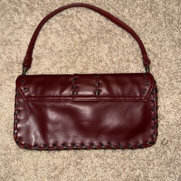Burgandy Wine Old Navy Faux Leather Purse - Picture 2 of 5